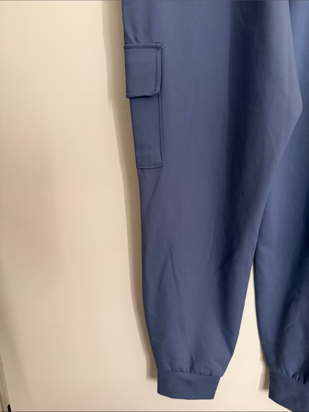 Yogalicious Dusty Blue Sleeveless Cargo Jumpsuit - Picture 4 of 6